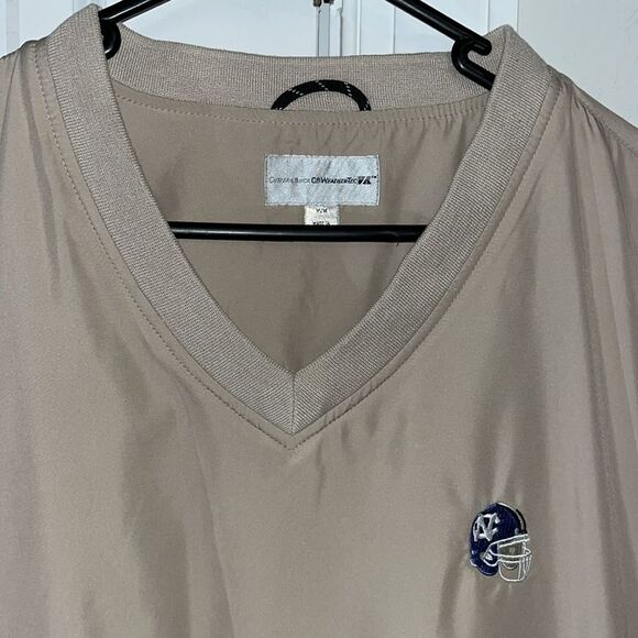 C &B Tan UNC North Carolina Tar Heels Sewn Football Helmet golf vest jacket M - Picture 1 of 10